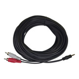 Cable De Audio Auxiliar Plug 3.5 A 2 Rca 15 Metros