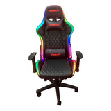 Silla Gamer De Escritorio Con Luz Led Fiddler Fd-ch35 Negro