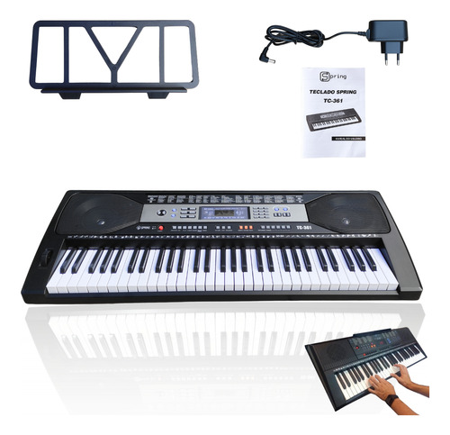 Teclado Musical Top Com 61 Teclas Sensitivas Tipo Yamaha