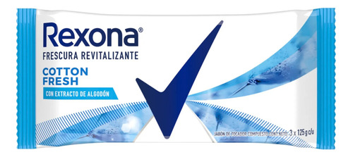 Jabón De Tocador Cotton Fresh Rexona 3x125g C/u 