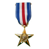 Condecoración Militar Medalla Estrella De Plata Usa Ee. Uu.