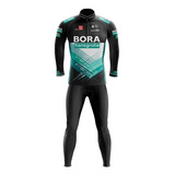 Conjunto Ciclismo Inverno Calça E Camisa Manga Longa Bora