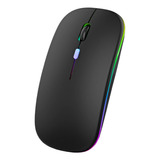 Mouse Inalámbrico Luces Rgb Gamer Bluetooth Pc Receptor Usb