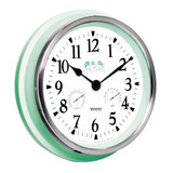 Reloj De Pared Con Medidor De Temperatura Y Humedad Hyw124v Estructura Verde