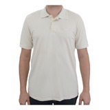 Camisa Polo Masculina Ogochi Casual Slim Bege Claro - 0074