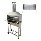 Carrinho Churrasco 1 Metro Assar Espetinho C Coifa 100% Inox