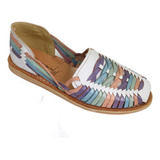 Zapatos Sandalias Huarache Artesanal Piel Color Bp 3050