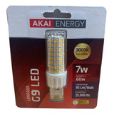 Lampara Led Bipin 7w G9 Akai Luz Calida 3000k X 2 Unidades