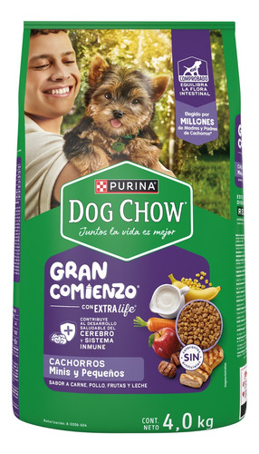 Dog Chow Croquetas Cachorro Razas Minis Y Pequeñas 4 Kg