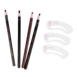 4 Pcs Magideal Profesional Lápiz De Cejas + 3 Pcs Plantilla