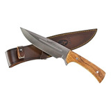 Cuchillo Muela Jabali 17 Ol Madera Olivo Funda España C Color Plateado