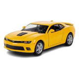 Carrinho De Ferro Miniatura Camaro Amarelo Brinquedo Coleção