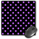 Mouse Pad Negro Dibujo Lunares Morados 8 X 8 Pulgadas