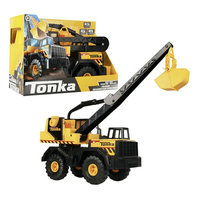 Camión Tonka Excavador Amarillo Plástico Grúa Pinza 360 Grados | Meses sin interés
