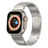 T Correa De Acero Titanio Para Apple Watch Ultra 9 8 7 6 Se