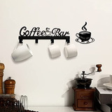 Hotop 2 Piezas Coffee Bar Decor Metal Coffer Mug Holder Con 