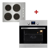 Anafe 4 Hornallas Inox Clever + Horno Electrico 9 Funciones