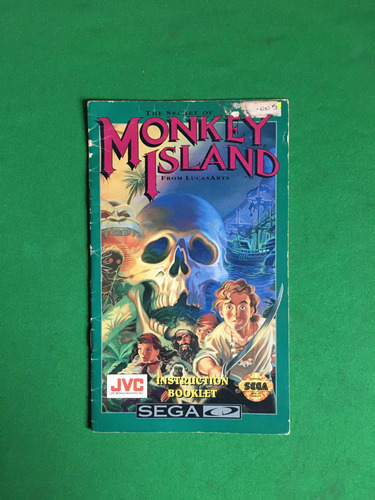 Monkey Island Manual De Instruções Original- Sega