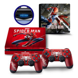Skin Adesivo Playstation 4 Slim Spider-man Homem-aranha