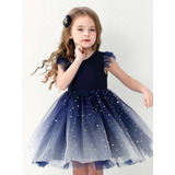 Vestido Infantil Menina Festa Estrela Galáxia Glamour Luxo