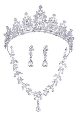 Geurlev Tiaras Y Coronas De Cristal Para Mujeres Y Ninas, Ti