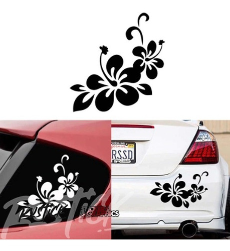 Calco Sticker Ploteo Flores Tatoo Auto Camioneta Tuning 20cm