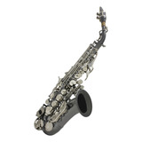 Saxofón Soprano En Sib, Saxo De Latón, Material Negro Niquel