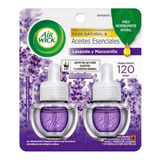 Aromatizante Air Wick Lavanda Manzanill 2 Repuestos 21ml C/u