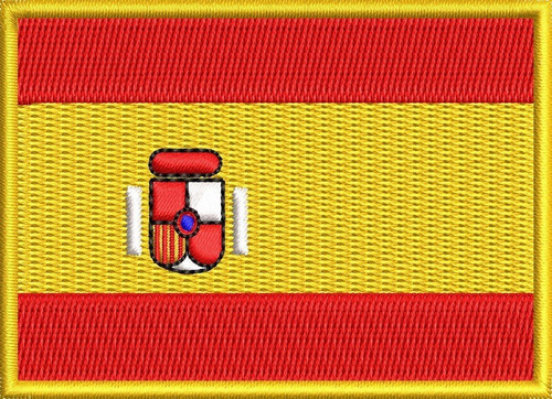 Escudo Bordado Bandeira Da Espanha Militar P/ Macacão Ban68
