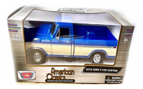 1/24 1979 Ford F-150 Custom Azul C/ Crema Motormax