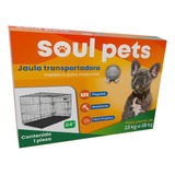  Soul Pets  24 Pulgadas Jaula Metálica Reforzada Plegable P Mascota 60x43x49.5cm Color Negro