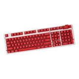 108 Keys Set Diy Custom Key Caps Letras Blancas Rojas