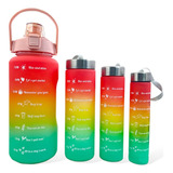 Botella De Agua Termo Motivacional X 4 Colores