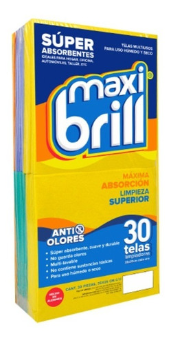 Toallas Limpiadoras Súper Absorbentes Maxi Brill 30 Telas