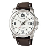 Reloj Casio Mtp-1314l-7a  50m Wr Acero Cuero Fechador Hombre