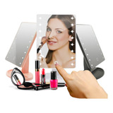 Espelho De Mesa 16 Led Portátil Maquiagem Camarim Regulagem