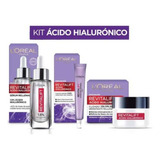 Kit L Oreal Ácido Hialurónico Serum Y Crema De Día Y Ojos