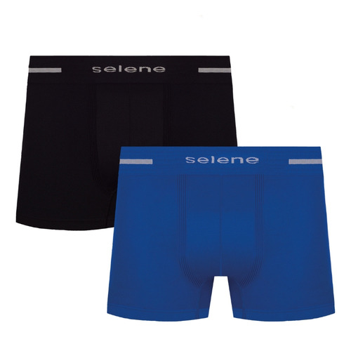 Kit Com 2 Cuecas Boxer Selene Box Microfibra Masculina