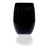 Vaso Bombe X12 Negro Vidrio Color Elegante Sin Tallo Xl