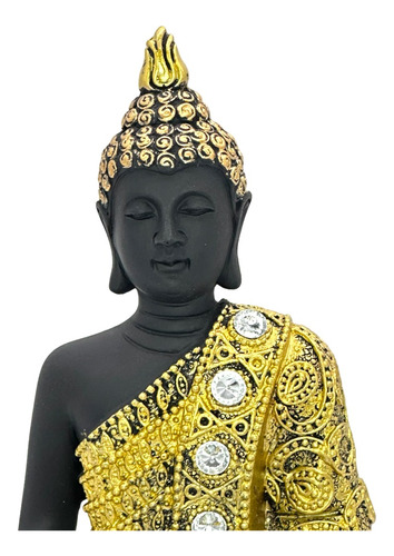 Estátua Buda Sidarta Tailandês Meditação Zen 16,5cm Decor