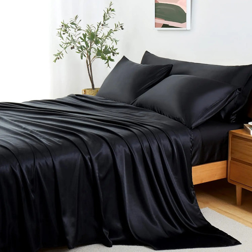 Sabana Lujosa De Satin King Size | Meses sin interés