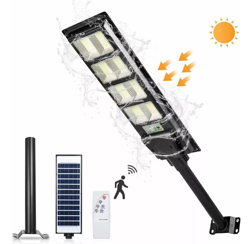 Lámpara Solar 4pcs Sensor De 1500 Lúmenes 3 Modos