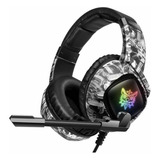 Fone De Ouvido Gamer Headset Camuflado Onikuma Led K19