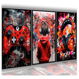 Quadros Decorativos Vídeo Game Controle Jogos Gamer Colorido