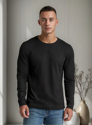 Camisas Para Hombre Playera Casual De Manga Larga Ajustada | MercadoLibre