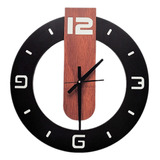 Reloj De Pared Calado Madera 12mm Diseño Moderno 3d 40cm