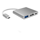 Adaptador 3 Puertos Type C Tipo C Hdmi Usb 3.0 Convertidor