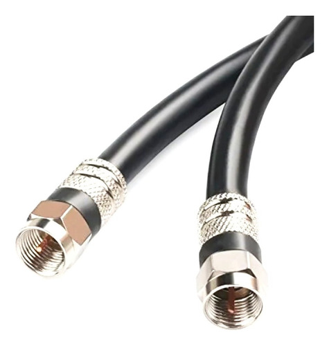 Cable Coaxial Rg6 Negro 12 Metros Con Conectores