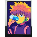 Cuadro Anime Hunter X Hunter X Killua X Beber 31x43 Madera