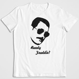 Polera Blanca Algodon Estampada Dtf Freddy Mercury Queen Art